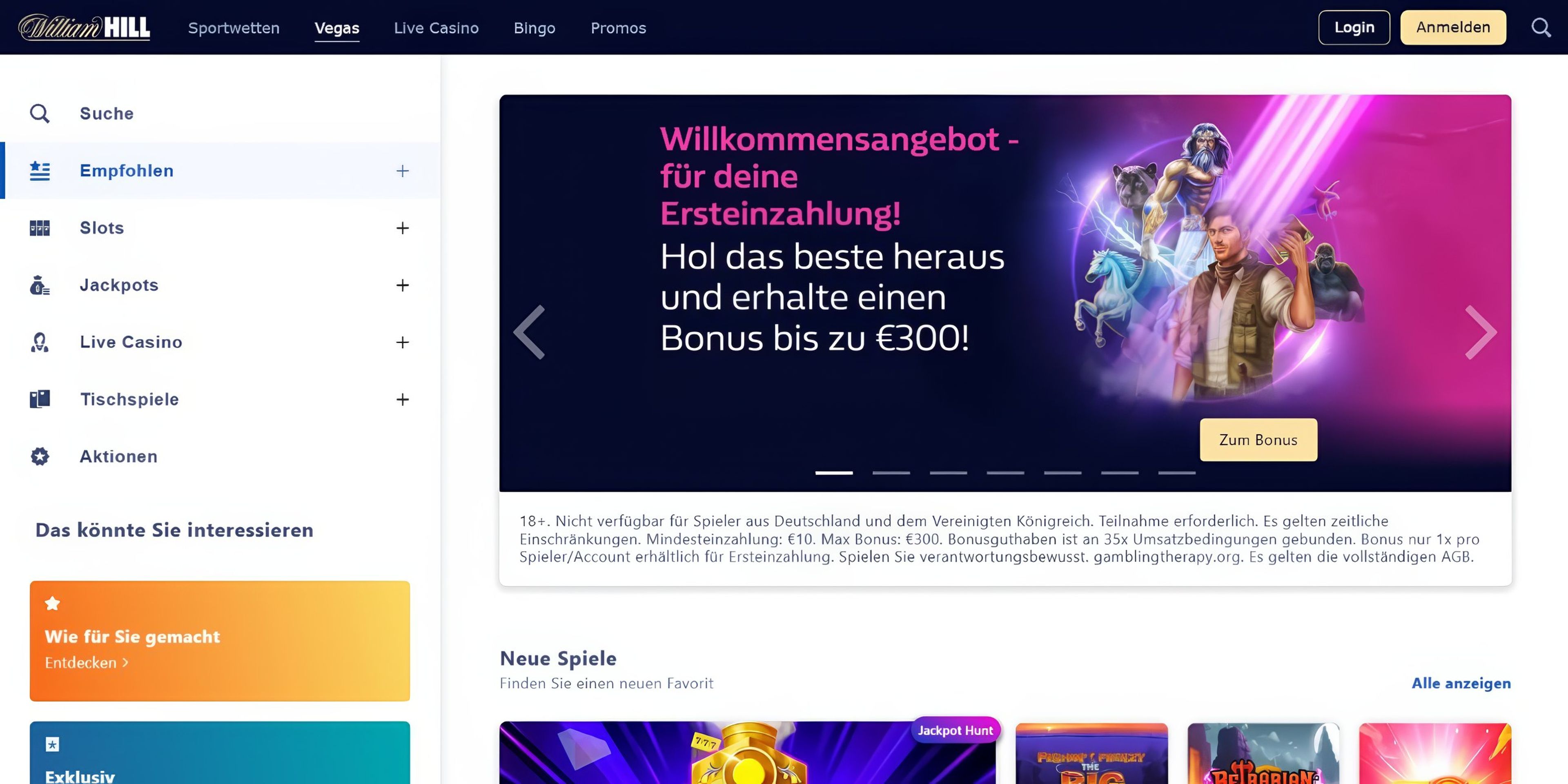 WilliamHill desktop screenshot 1